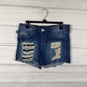 Rock & Republic Mid-Rise Frayed Cut-Off Denim Shorts
Size 10